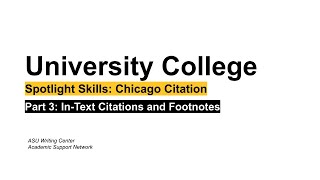 Chicago Citation Style In Text Citations amp Footnotes [upl. by Rawna486]