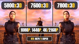 AMD Ryzen 7 5800x3D vs Ryzen 5 7600x3D vs Ryzen 7 7800x3D  1080p 1440p 4K  Ultimate Comparison [upl. by Atinihs585]