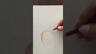 Colored Pencil Apple Tutorial [upl. by Liza908]