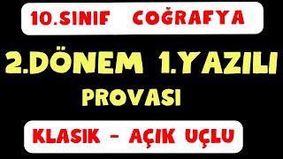 10Sınıf Coğrafya 2Dönem 1Yazılı  Sınav Provası [upl. by Deevan]