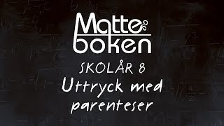 Uttryck med parenteser  Skolår 8 [upl. by Motteo]