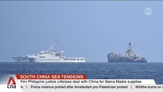 Chinas coast guard says it conducted inspections around Scarborough Shoal in South China Sea [upl. by Nihcas756]