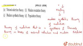 NeoDarwinism is  12  EVOLUTION  BIOLOGY  ERRORLESS  Doubtnut [upl. by Eciruam]