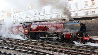 6233 Duchess of Sutherlands Breezy Morning Departure from London Victoria 2022 HD [upl. by Ellswerth]