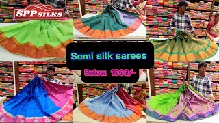 SPP SILKSCBESemi silk sarees 💥BELOW 1000💥 budget sareesgift sareesதீபாவளி புது வரவு [upl. by Addie]