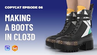 Making Boots  Clo3d Marvelous Designer [upl. by Leach]