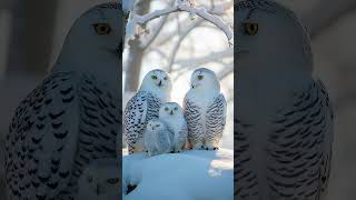 Snowy Owl and her babies cute animals birds [upl. by Romain146]