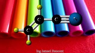 Acrylonitrile 3D Molecule Animation [upl. by Xylia]