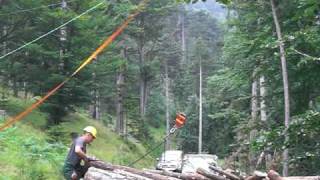 Maxwald Kleinseilbahn von Firma Josef Mairhofer Holzschlägerung amp Sägewerk [upl. by Aehtna13]