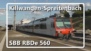 SBB RBDe 560 passes through KillwangenSpreitenbach [upl. by Kuska]