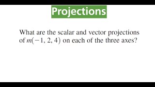 SCALAR amp VECTOR Projections Of Vector m1 2 4 On X Y amp ZAxis [upl. by Vincentia]