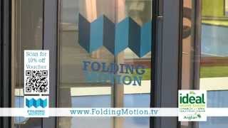 Folding Motion Automatic Bifolding Doors at the Ideal Home Show [upl. by Mandell]