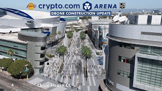 LA Live Crypto Arena Chick Hearn Ct Drone Construction Update [upl. by Calle]