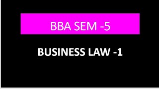 BBA SEM 5 Business Law chapter 1 Nature of Contract by Ms Minaxi Trivedi [upl. by Tisbee]