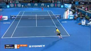 TOMIC AUS vs DOLGOPOLOV UKR QUARTER FINAL HIGHLIGHTS Apia International Sydney 2014 [upl. by Adnoloy]