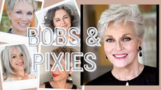 Bobs amp Pixie Haircut Ideas for Women Over 50 [upl. by Aihcela]