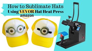 How to sublimate caps step by step cap heat press [upl. by Coffeng]