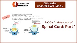 MCQ in Anatomy of Spinal cord Part 1 [upl. by Notwal]