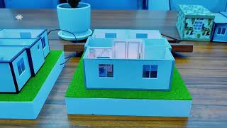 Double wing expansion container house model display [upl. by Nyladam]