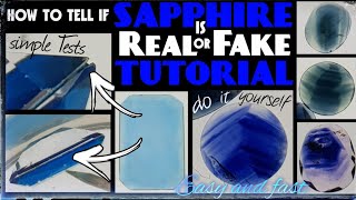 How to tell if Sapphire is Real or Fake 🤔 DIY Tutorial 😁 Easy Gem Test 💎 [upl. by Dlonyar]