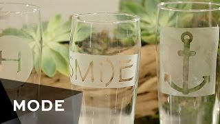 DIY Etched Glasses  Glam It Yourself ★ Glamcom [upl. by Ainival415]