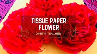 Tissue paper flower  Hand work for kids [upl. by Hayarahs]