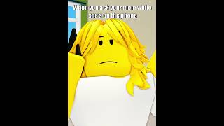 Shes just annoyed🗣🔥🔥 credit by whentheisdoes RobloxAnimation shorts short memes roblox [upl. by Petulah]