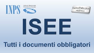 ISEE DOCUMENTI  INPS DSU [upl. by Nacim]