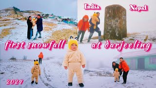 first snowfall at darjeeling  daily village life in darjeeling  snowfall in darjeeling 2024 [upl. by Sherlocke]