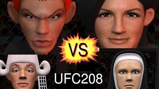 MMA Comedy Animations  UFC208  Gina Carano quotTEAMquot saves UFC 208 from Cris Cyborg wants her Belt [upl. by Odnam]