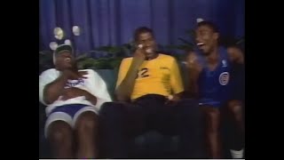 Isiah Thomas Magic Johnson and Mark Aguirre Interview 1989 Finals [upl. by Brande52]