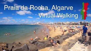 Praia da Rocha Streets  Virtual Walk  Portimão Algarve Portugal  4K Ultra HD [upl. by Myrtie]