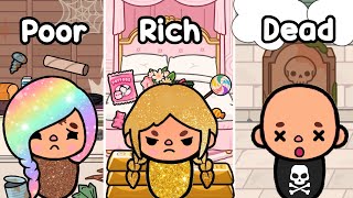 Rich💰Vs Poor🍼 Vs Dead🪦Triplets Separated At Birth 💖  Toca Life Sad Story 🌍💜 [upl. by Salomo]