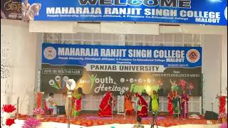 M M D D A V COLLEGE GIDDERBAHA GIDDAYOUTHFESTIVAL 2024 IN Maharaja Ranjit College Malout [upl. by Morissa]