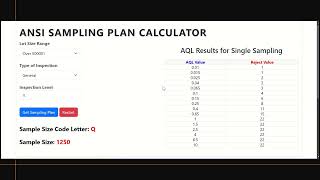 CS50 FINAL PROJECT  ANSI Sampling Calculator [upl. by Reld615]