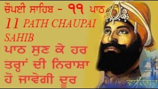 11 path Chaupai Sahib fast ਚੌਪਈ ਸਾਹਿਬ 11 ਵਾਰ [upl. by Ayotahc]