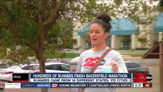 Two local runners finished in the top five in the Bakersfield Marathon [upl. by Weissman]