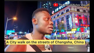 Midnight Wanderlust A Scenic Stroll Through Changsha’s Luminous Streets  china vlog [upl. by Yrocal883]