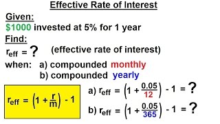 Business Math  Finance Math 8 of 30 Effective Rate of Interest [upl. by Olonam]