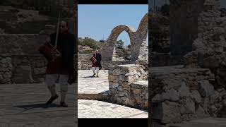 Byzantine Swordsmanship Byzantine Reenactment byzantineswordsmanship longsword livingbyzantium [upl. by Litman481]