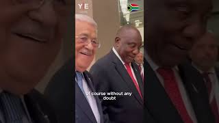 quot We will always be together quot South African President tells Palestine President Mahmoud AT BRICS [upl. by Sirk]