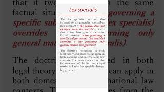 Lex specialis [upl. by Essirahs]