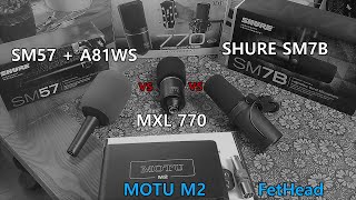 SM7B vs SM57  A81WS vs MXL 770 비교 [upl. by Harmonie445]