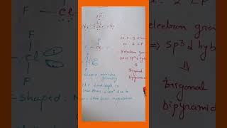 ClF3 Molecule Hybridization and Molecular Geometry youtubeshorts chemistrylearning [upl. by Nnazus237]