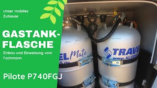 Gastankflaschen fürs Wohnmobil Einweisung vom Fachmann inkl Erstbetankung LPG Travel Mate Alugas [upl. by Nylarak]