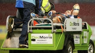 Dave Kearney thankfully ok after OConnell incident  Munster v Leinster 13 Apr 2013 [upl. by Aitel]