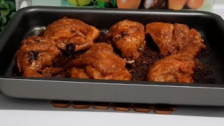 Coxa e sobrecoxa de frango assada no forno bem crocante  muito fácil de fazer  Juliana Laurindo [upl. by Ethan]