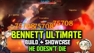 Bennett build Showcasing the Ultimate Build for Maximum Devastation in Genshin Impact [upl. by Orutra]