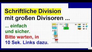 Schriftlich dividieren durch zweistellige Zahlen ACHTUNG Siehe Link weil besser [upl. by Kong]