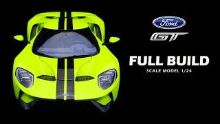 Ford GT  Tamiya  124  Scale Model Building  ASMR [upl. by Eesyak430]